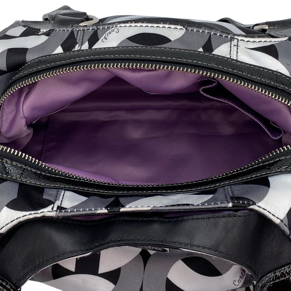 Coach Madison‎ Maggie Op Art Signature Jacquard Shoulder Bag 14420 - Picture 13 of 16